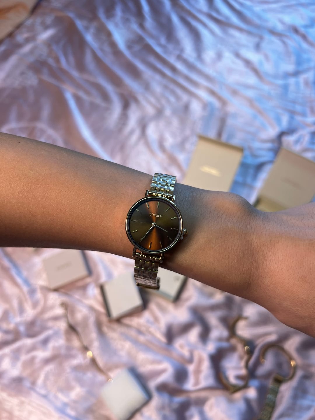 Customer photo review of Ruby Petite Gold Brown