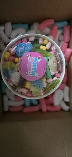 Customer photo review of Sour Red Peach Swedish Skulls