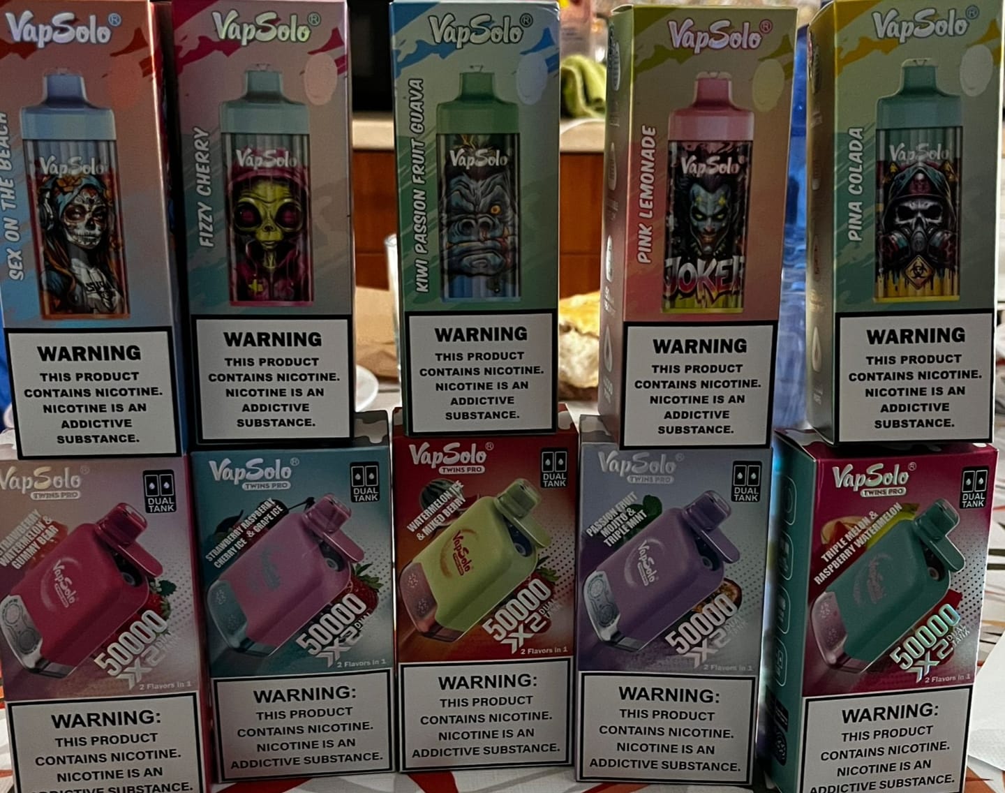 Customer photo review of VAPSOLO TWINS PRO 50K Doble Sabor