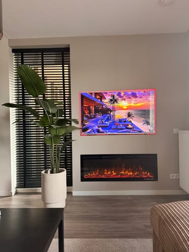 Customer photo review of EVIQ Elektrische sfeerhaard Diamond 50″ inch – 128 cm