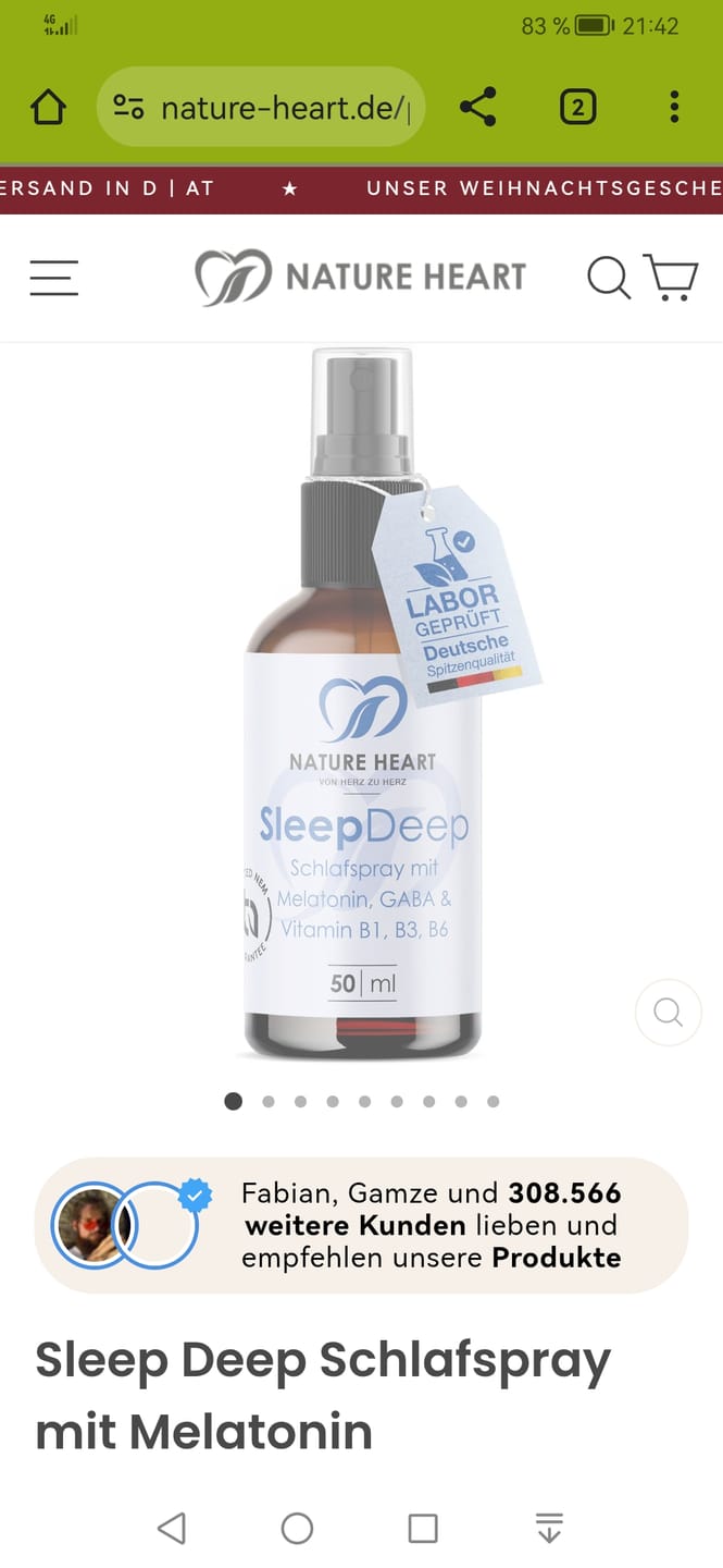 Customer photo review of Sleep Deep Schlafspray mit Melatonin