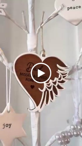Customer video review of Personalised Angel Wing Memorial Ornament