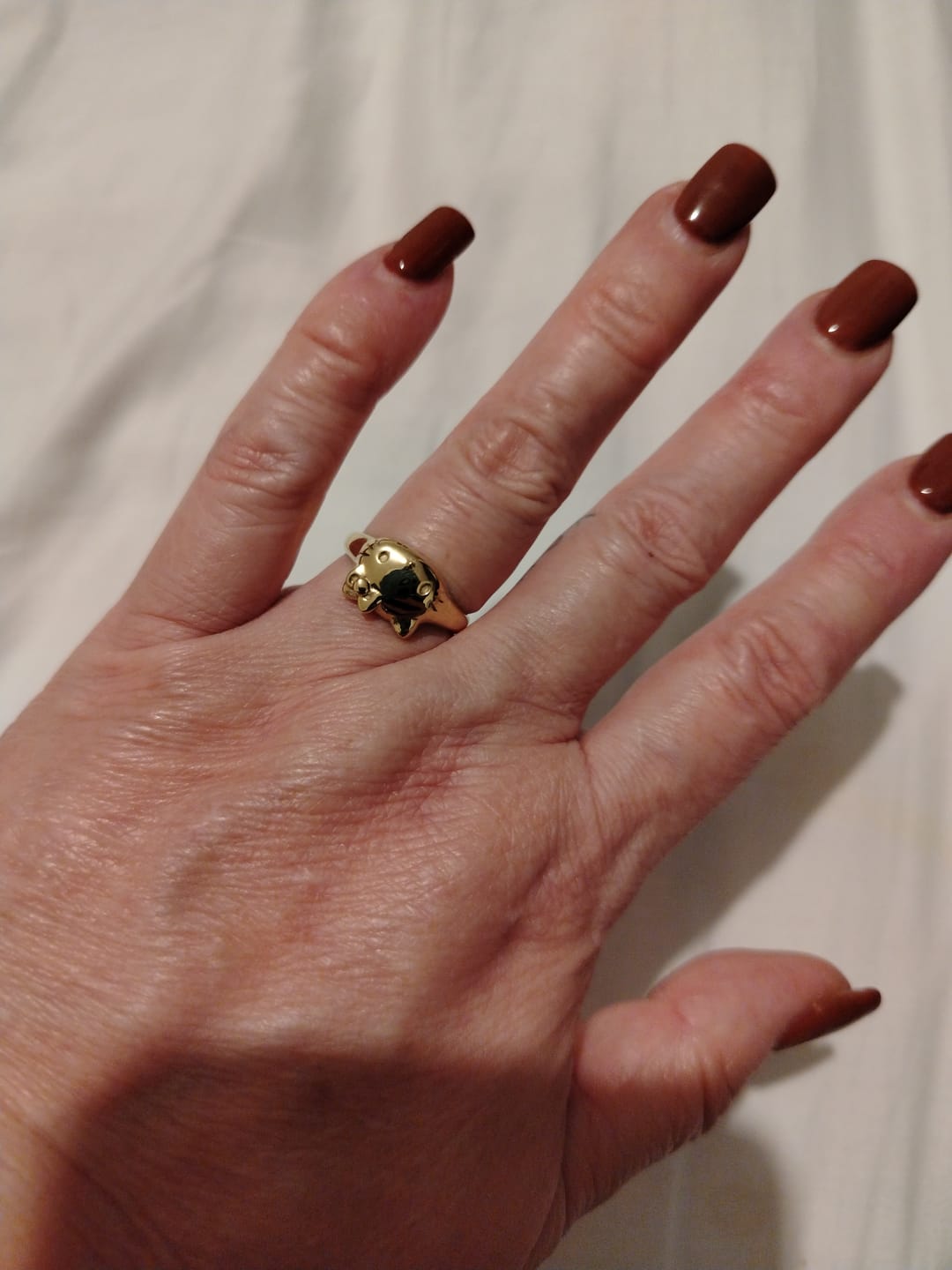 Customer photo review of Anillo Chunkylicious | Acero Inoxidable Baño de Oro 18k | Hello Kitty