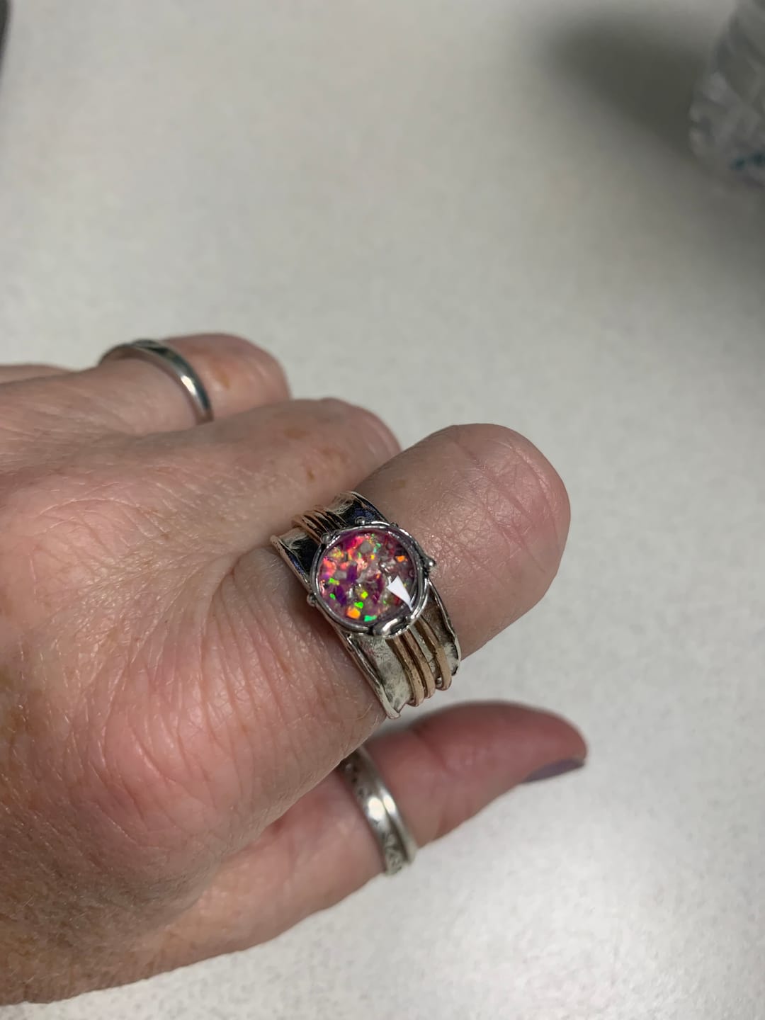 Customer photo review of Two Tone Spin Ring
