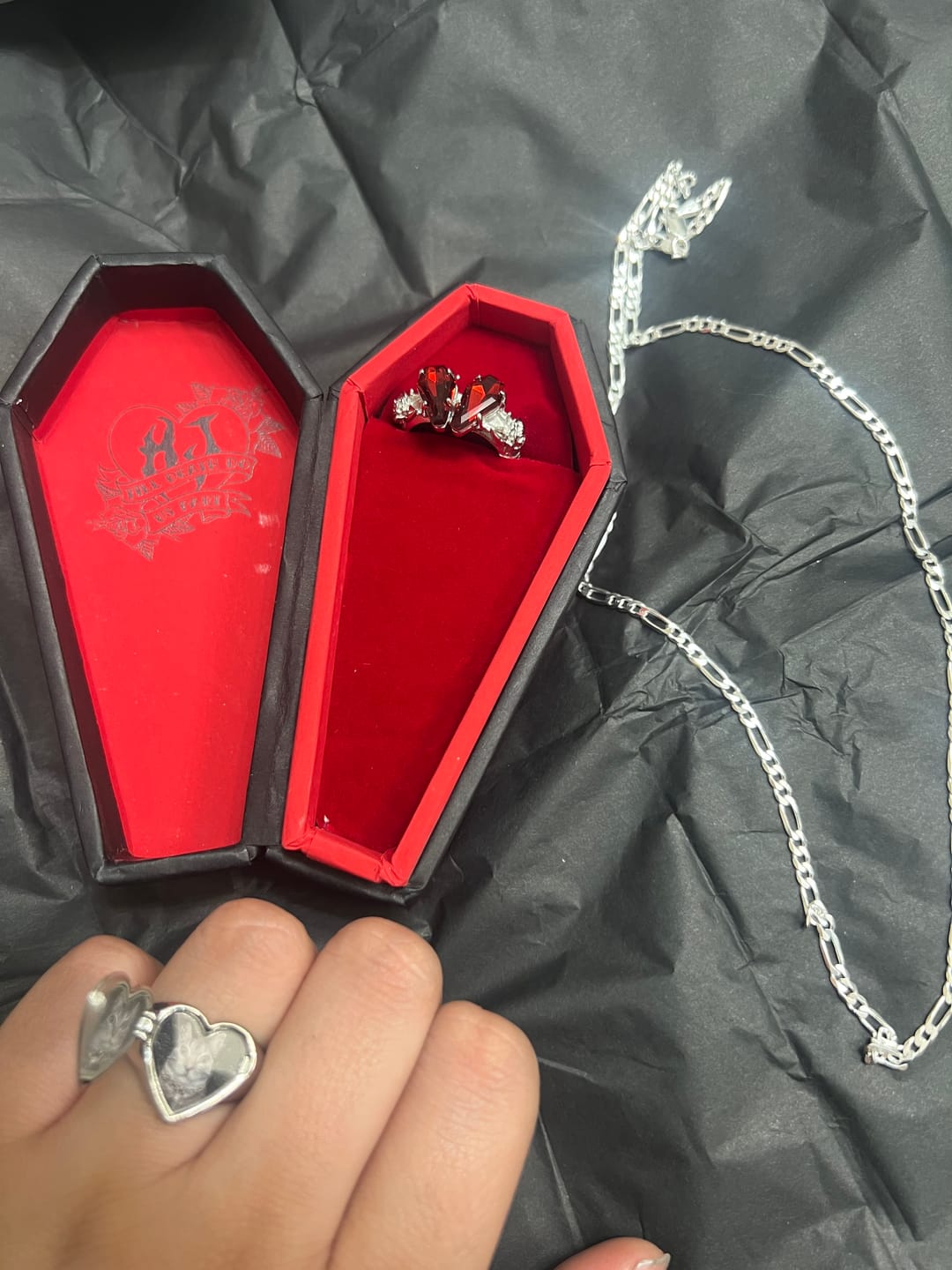 Customer photo review of LOCKET HEART RING