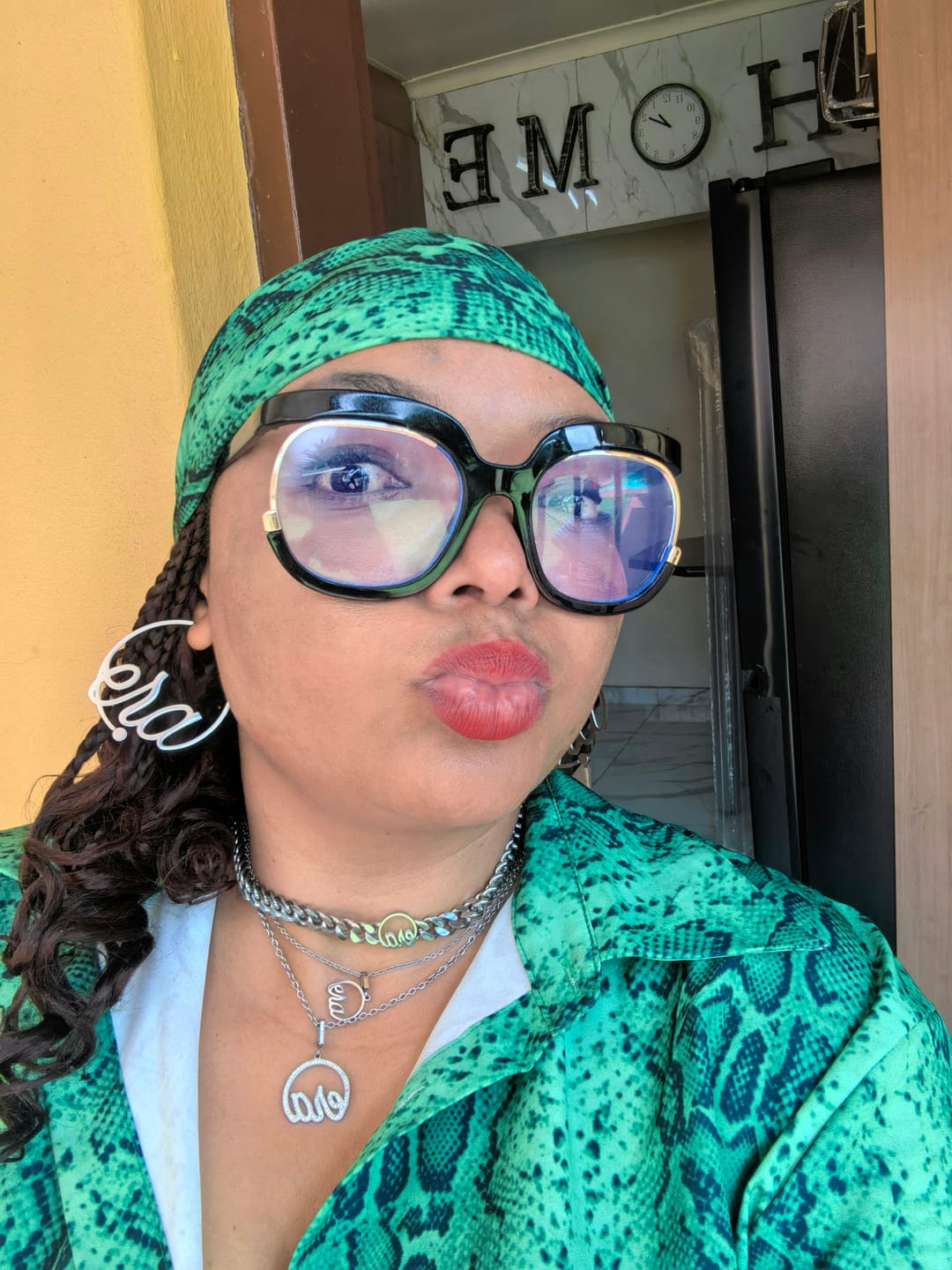 Customer photo review of Silver Era Logo Mini Hoops