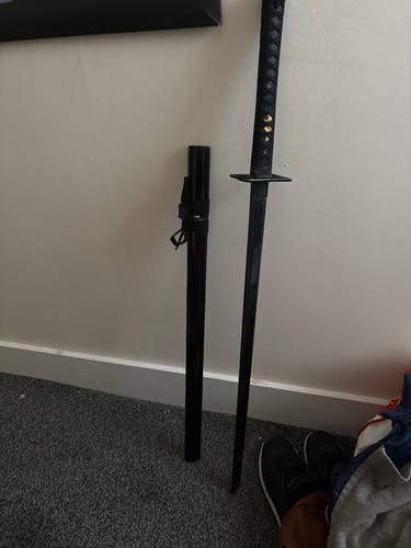 Customer photo review of Black Dragon Tsuba Katana