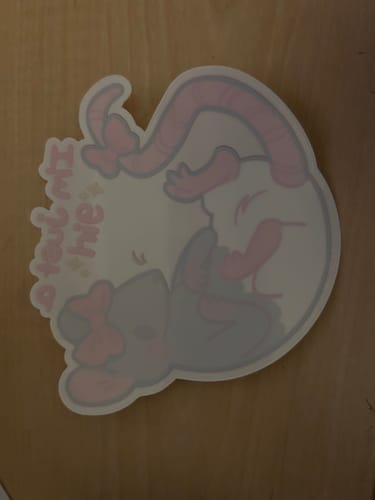 Customer photo review of Just A Girl Rat Window Sticker
