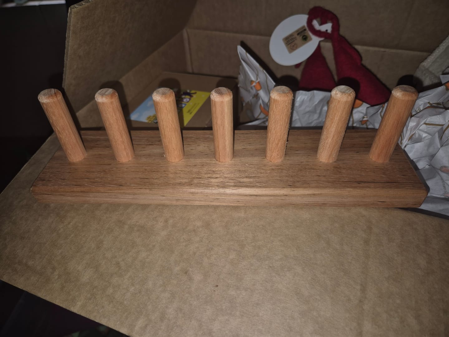 Customer photo review of Finger Puppet Stand (7 rods) Made in Australia