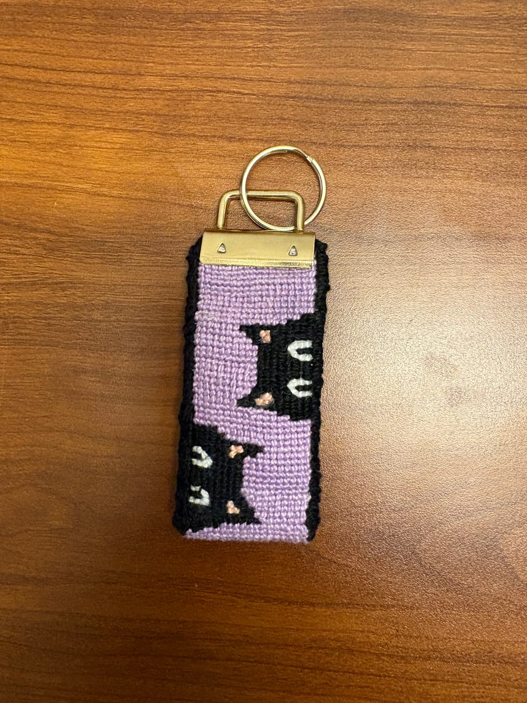 Customer photo review of Cats Key Fob Needlepoint Kit