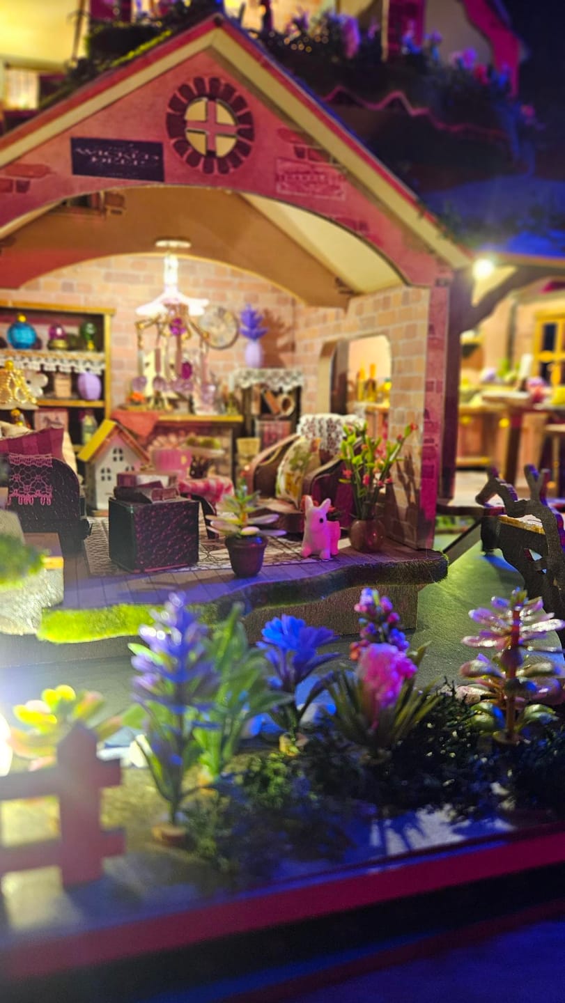 Customer photo review of rokrgeek Enchanted Forest Cottage Miniature House Kit