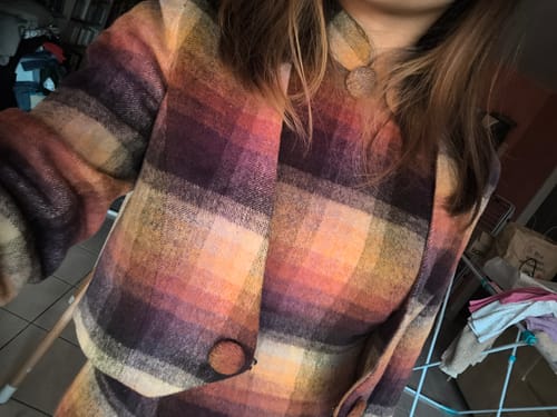 Customer photo review of Lunyi Caocha 薰衣草茶 Lavender Tea 1940s Inspired Plaid Cashmere Wool Qipao & Cropped Blazer Set