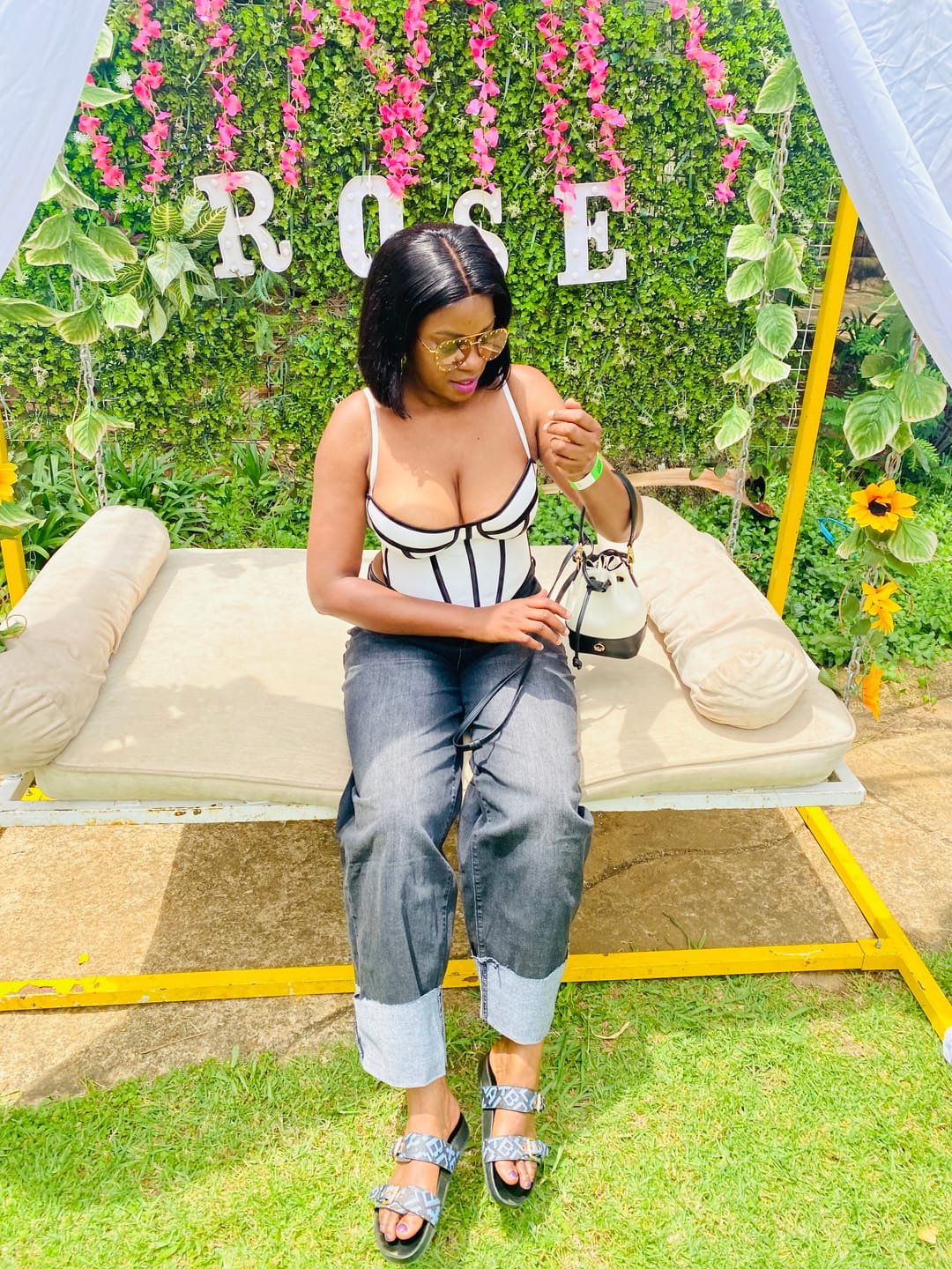 Customer photo review of The Monroe Bucket Bag
