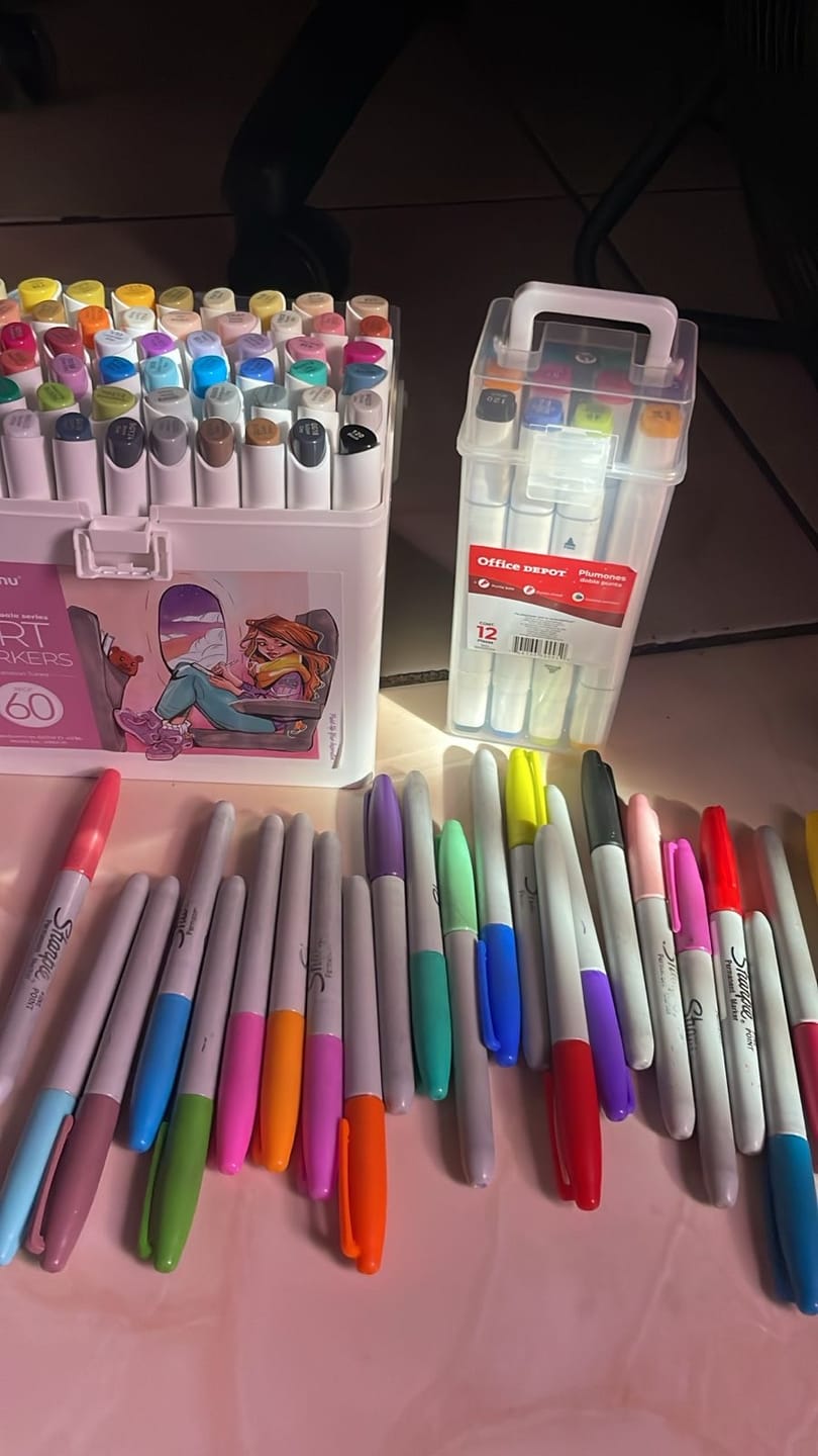 Customer photo review of Ohuhu Kaala Dual Tips Alcohol Art Markers- 60 Colors Illustrations