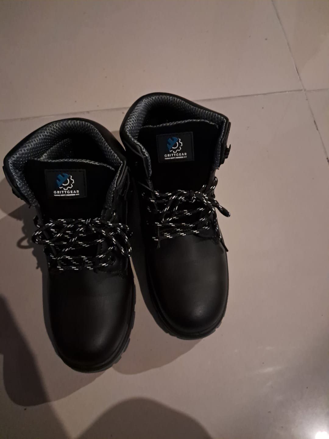 Customer photo review of Grittgear Quartz S1P Leather Safety Boot - Black
