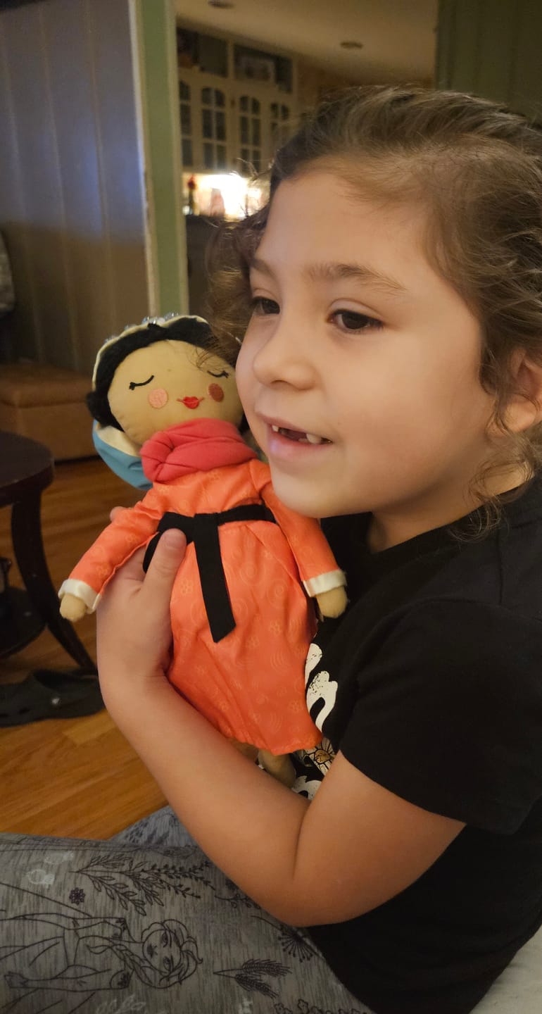 Customer photo review of Our Lady of Guadalupe Rag Doll