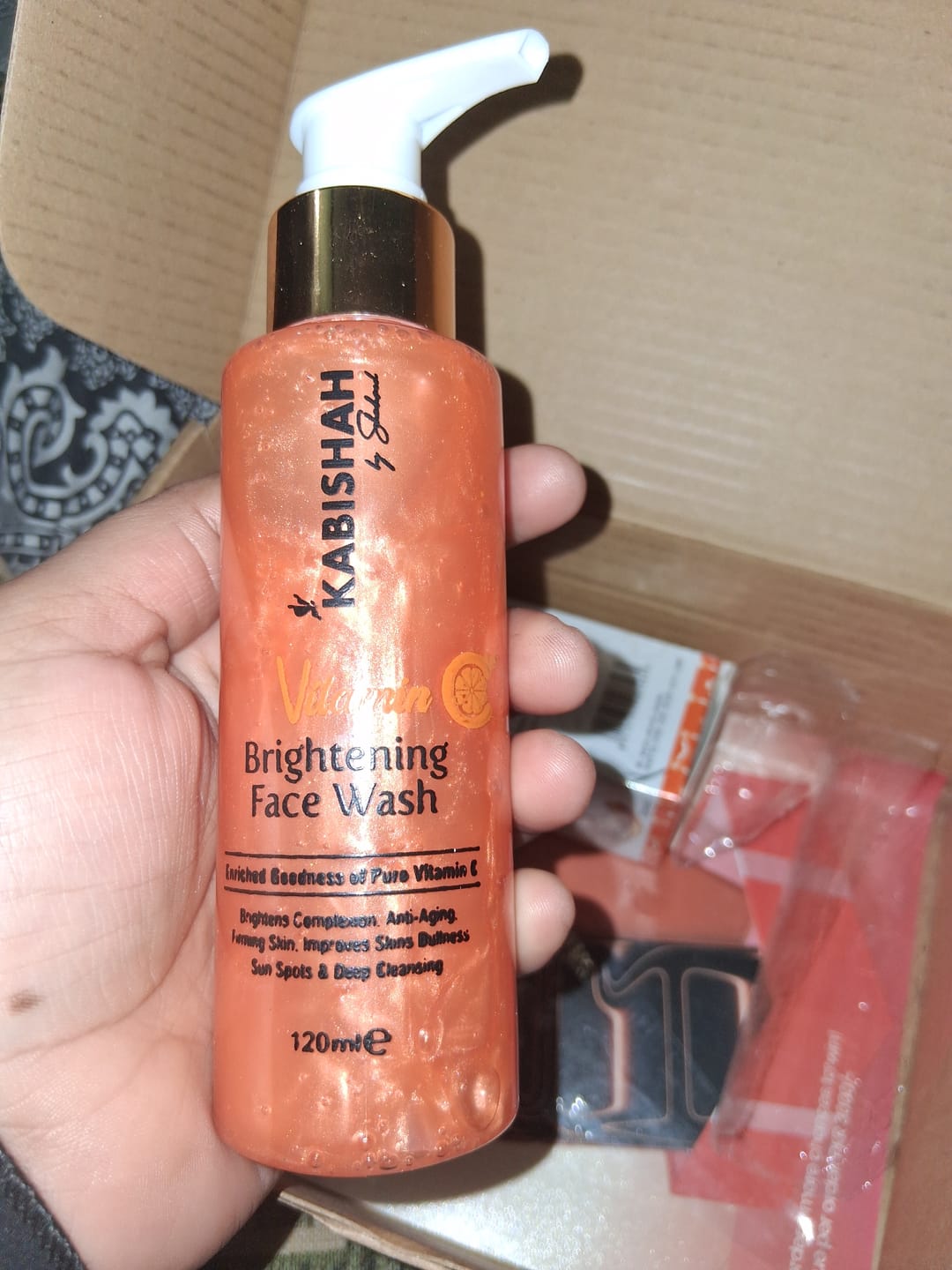 Customer photo review of LuminaGuard Daily Brightening Sunblock