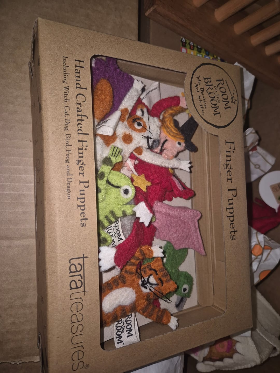 Customer photo review of The Room On The Broom® Finger Puppets Set