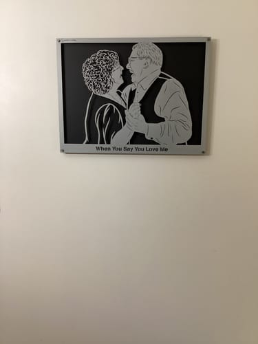 Customer photo review of Custom Metal Portrait