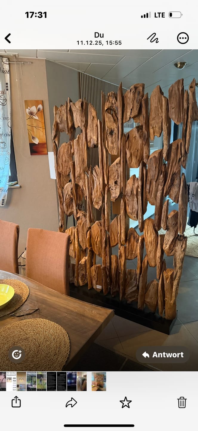 Customer photo review of BELMIRO Design Holz Raumteiler Breite +-130 cm