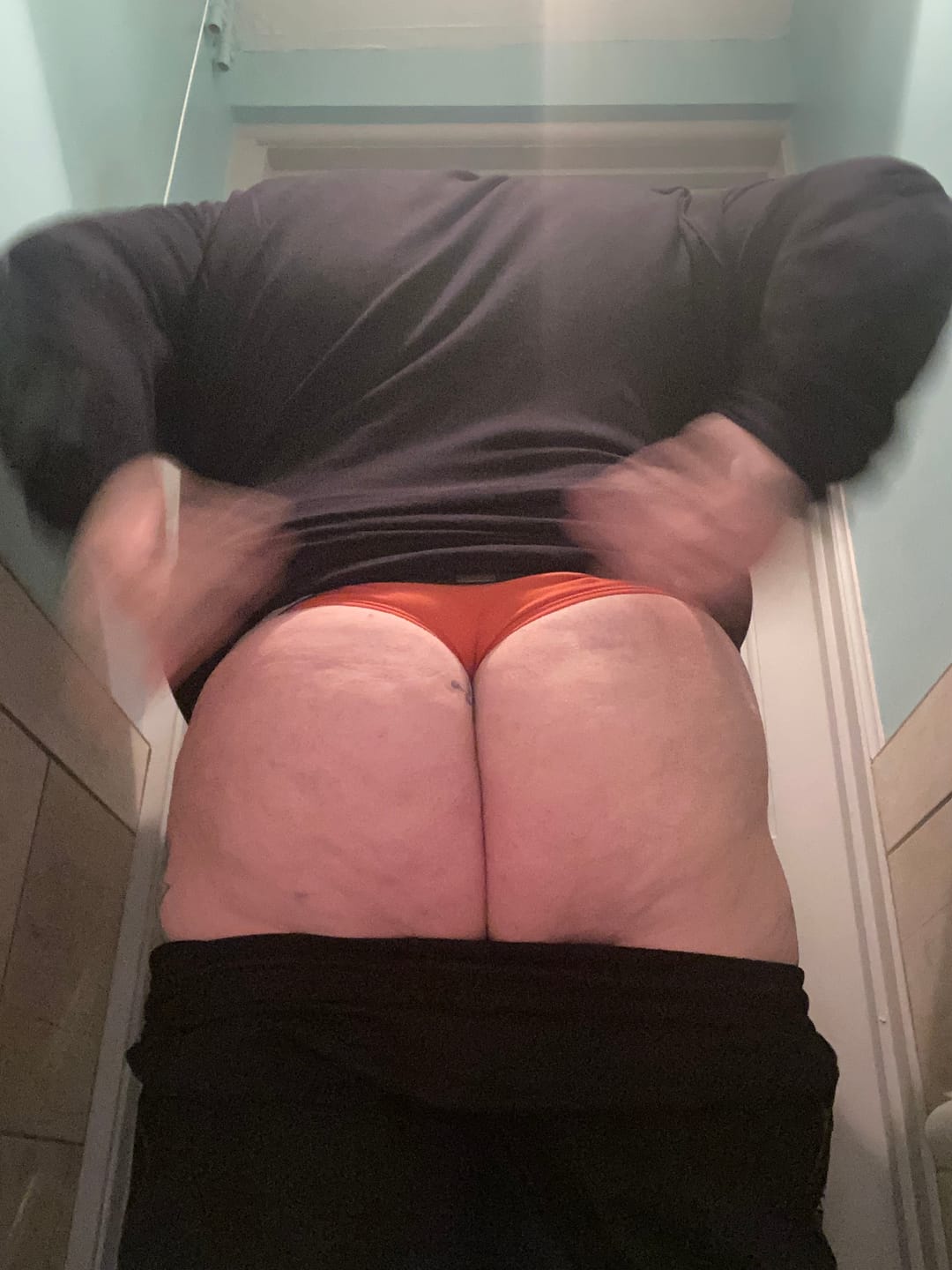 Customer photo review of Legacy Midnight Black Thongs