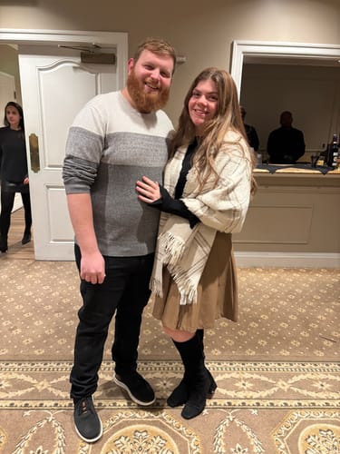 Customer photo review of The Leather Pleated Skirt