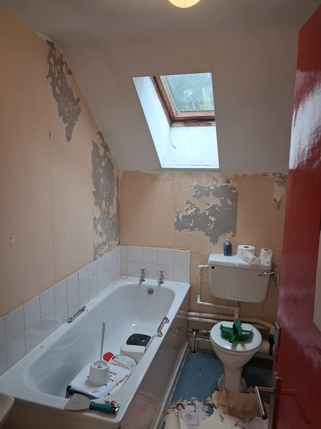 Customer photo review of 8mm Storm Grey Marble Bathroom Wall Panel 2.6M