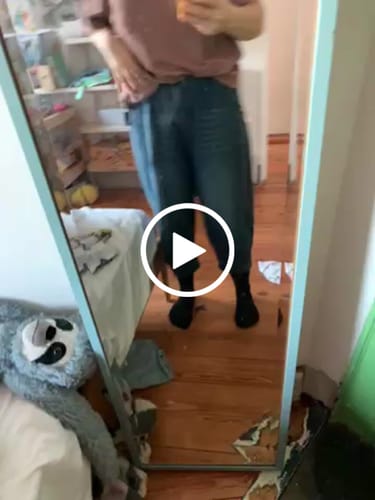 Customer video review of Women Casual Summer Pure Color Denim Harem Pants