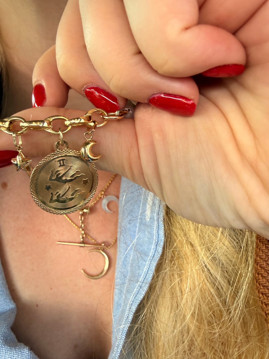 Customer photo review of 14k Puffed Star Charm