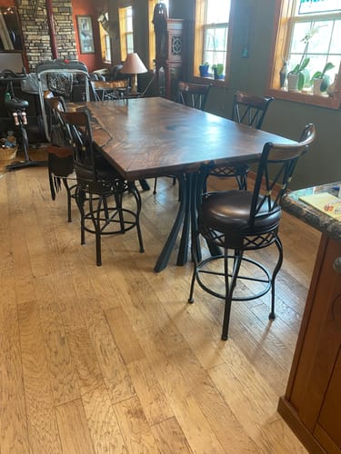 Customer photo review of Counter Table Legs 621 Ramo 36" H Industrial Style