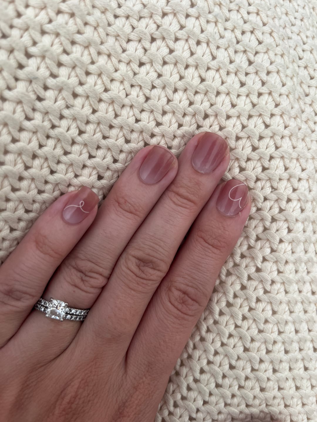 Customer photo review of Cupids Heart Swirl DIY Semicured Gel Nail Sticker Kit (LIMITED EDITION)