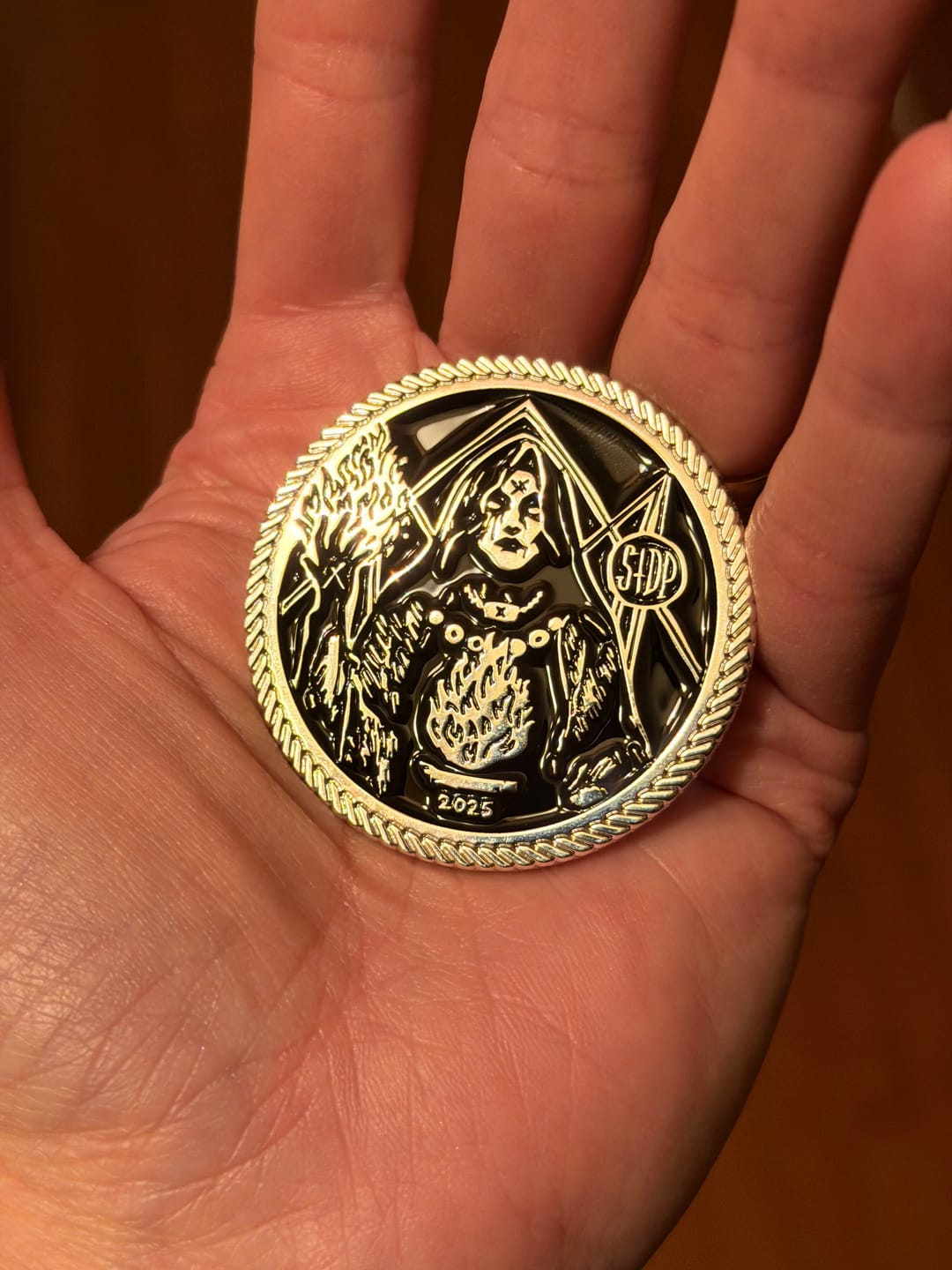 Customer photo review of 2025 Bad Magic Challenge Coin