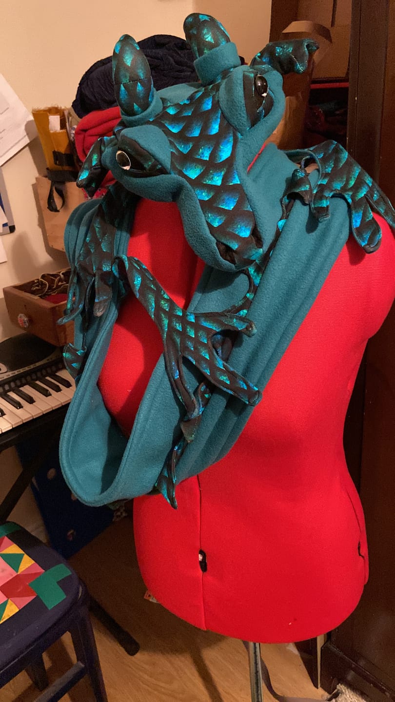 Customer photo review of Dragon Scales French Terry Fabric