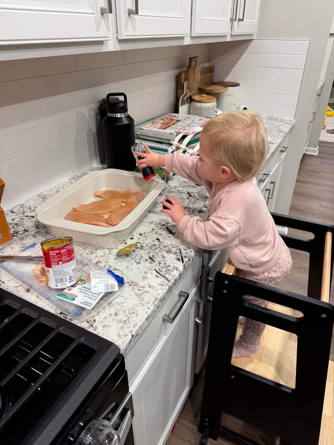 Customer photo review of HARPPA Nordo | Toddler Kitchen Tower with Safety Net