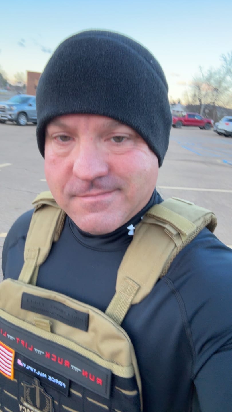 Customer photo review of Centurion Weight Vest - Black & Tan