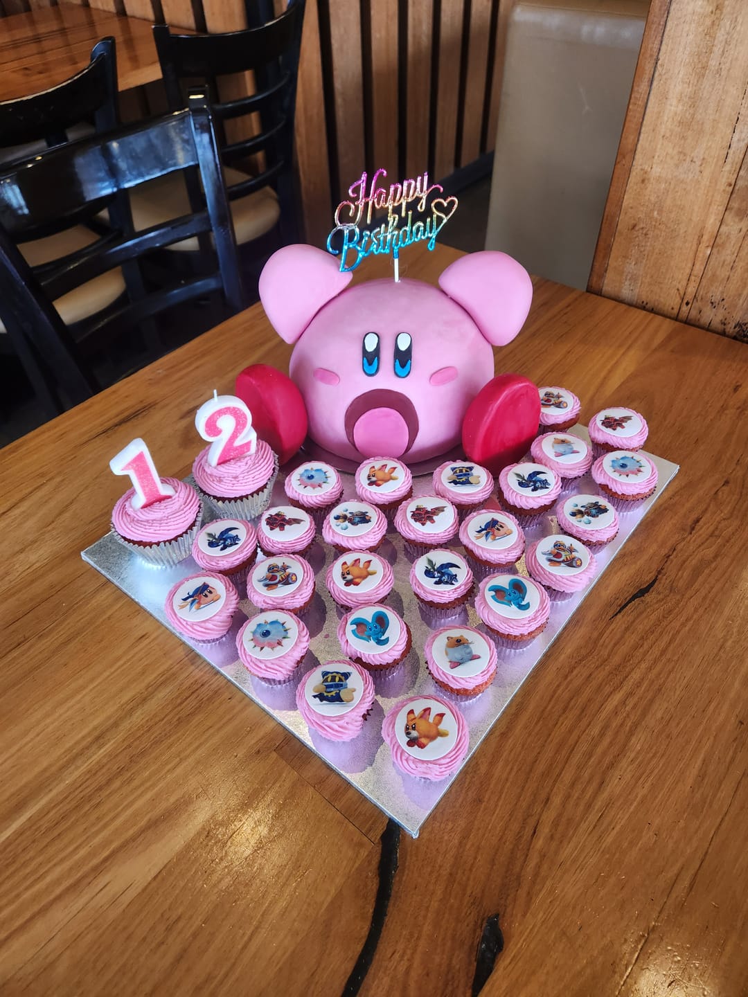Customer photo review of 30 x 3.8 cm Small Cupcake Custom Edible Icing Images