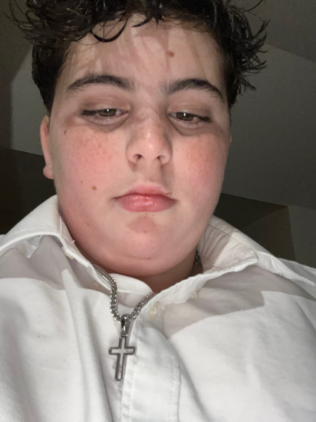 Customer photo review of Outline Cross (Silver)