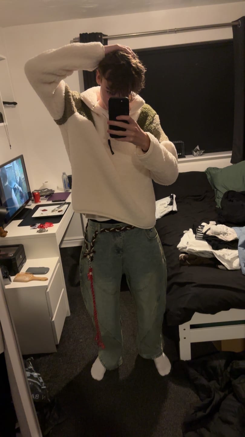 Customer photo review of Aelfric Eden Rope Washed Baggy Barrel Jeans