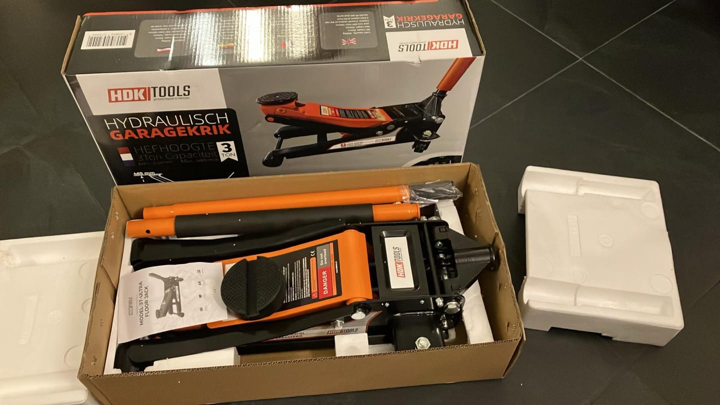 Customer photo review of !!PRE-ORDER!! Garagekrik 3000KG | extra laag 83mm - 465mm | dubbele plunjers | snelle hefboom (levering tussen 01-12/10-12)