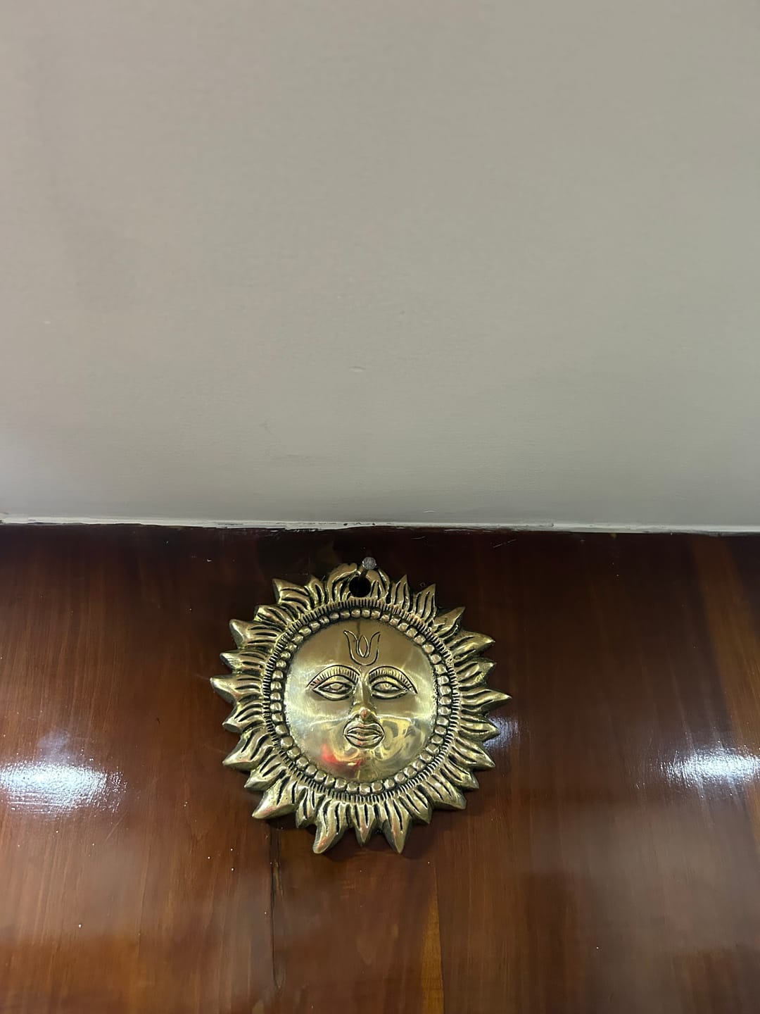 Customer photo review of Premium Vastu Sun 100% Pure Brass Statue Idol, Wall Decorative Showpiece for Home, Office and Gifting by Vastu Mandir