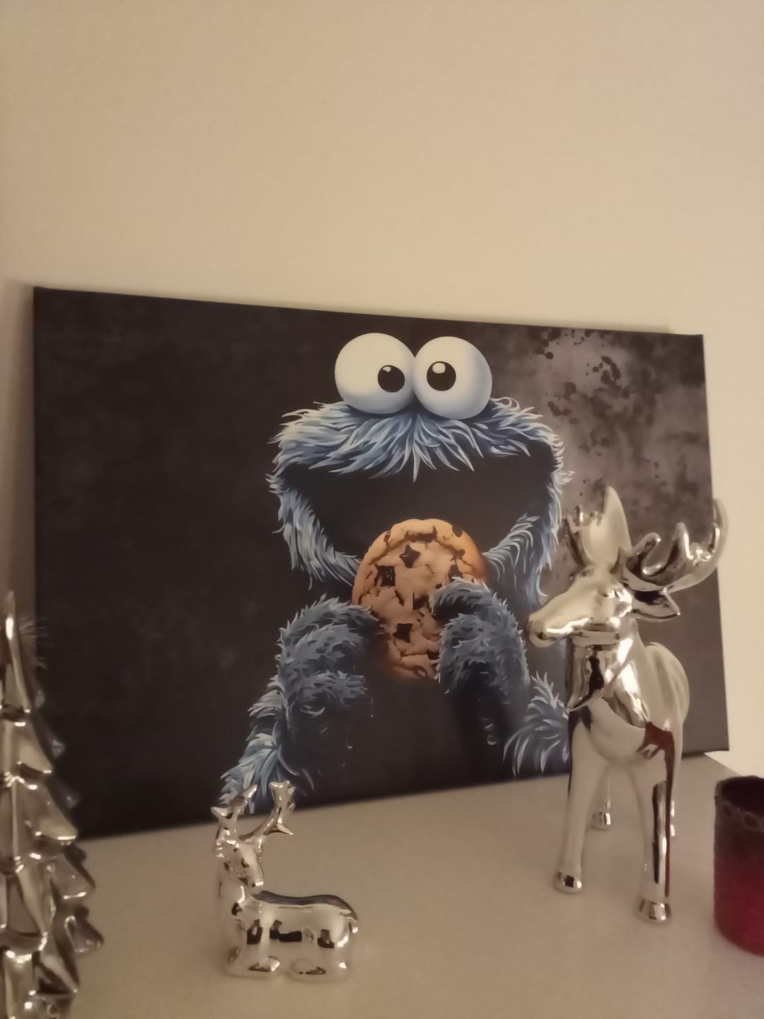 Customer photo review of Leinwandbild Keksmonster Querformat