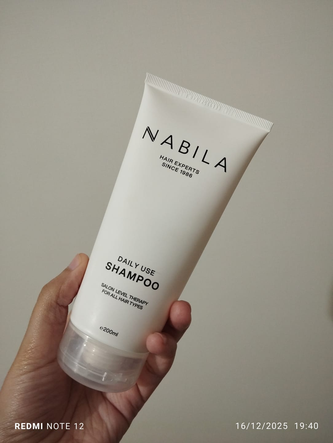 Customer photo review of NABILA Daily Use Shampoo | 200ml