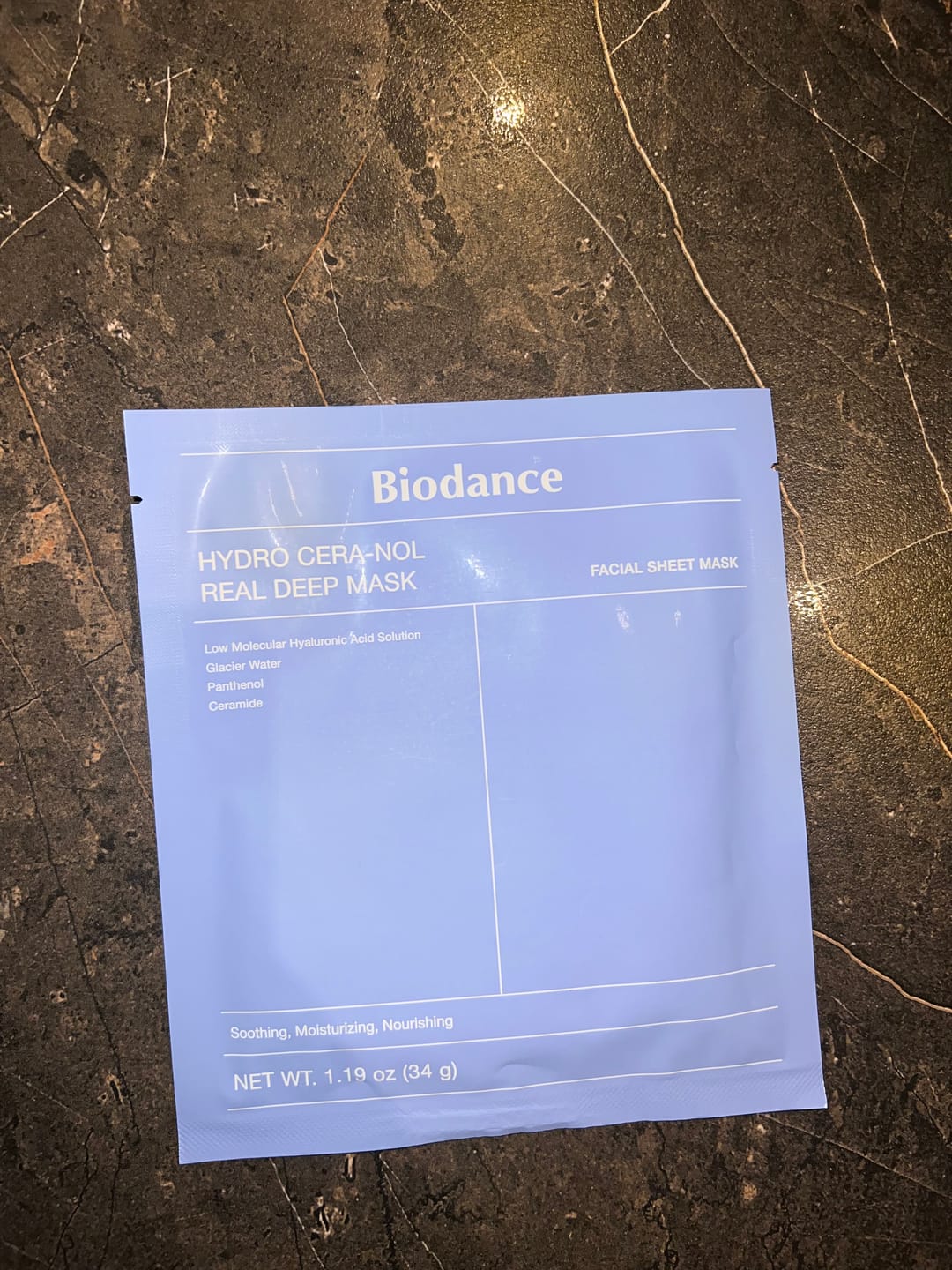 Customer photo review of Nakts hidrogela maska ar keramīdiem Biodance Hydro Cera-Nol Real Deep Mask