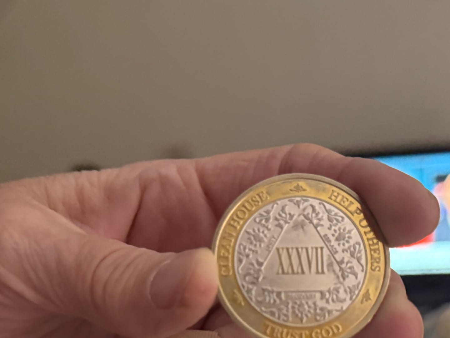 Customer photo review of 1 to 50 Year 40mm Gold & Silver AA Medallions - Bi-Plate Fancy Chips/Coins