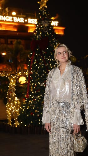 Customer photo review of Sequin & Crystal Fringe Cardigan