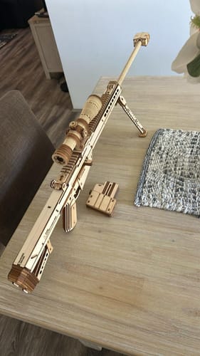 Customer photo review of Rokrgeek Barrett M82A1 3D Wooden Gun Model