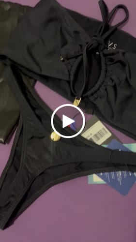 Customer video review of Calcinha Asa Delta Mini Preto