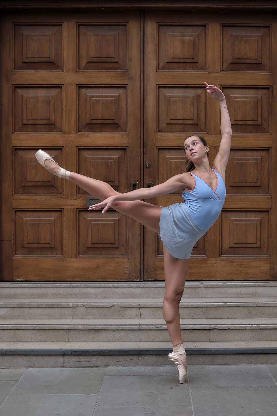 Customer photo review of Women's Marseille Wrap Front Leotard - River