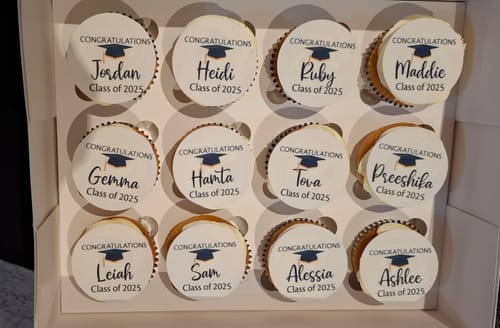 Customer photo review of 12 x 6.35 cm Round Standard Cookie Edible Icing Images