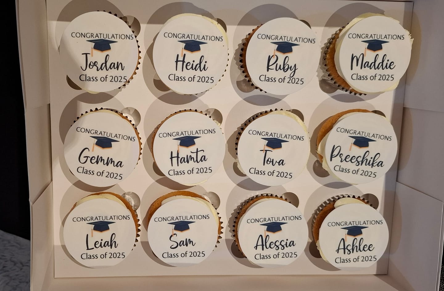 Customer photo review of 12 x 6.35 cm Round Standard Cookie Edible Icing Images
